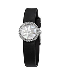 Women's La D De Dior Satin (Leather backed) Mother of Pearl (Mobile Wind Rose) Dial Watch