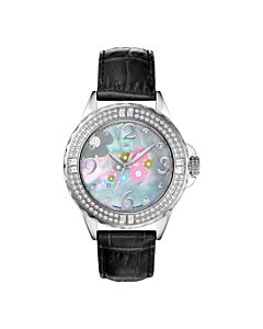 Women's La Fleur Leather Mother of Pearl Dial Watch