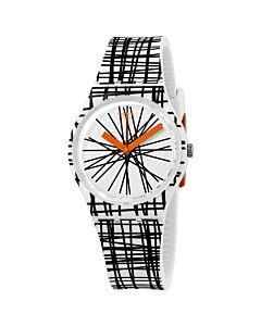 Women's Lace Me Silicone White Dial Watch