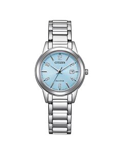 Women's Lady Stainless Steel Blue Dial Watch