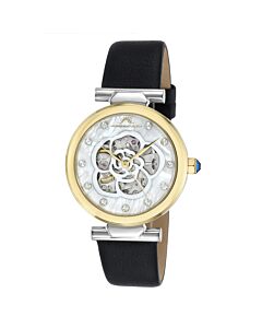 Women's Laura Genuine Leather White Dial Watch