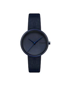 Women's Laurens Leather Blue Dial Watch