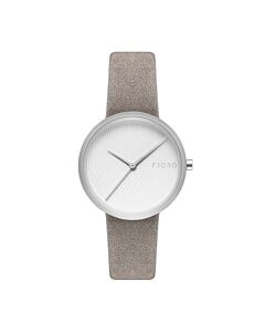 Women's Laurens Leather White Dial Watch
