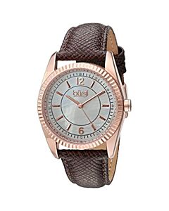 Women's Leather Mother Of Pearl Dial