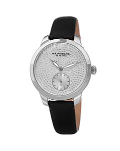 Women's Leather Silver-tone Dial