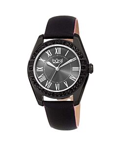 Women's Leather with Colored Edges Black Dial