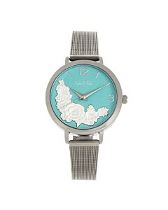 Women's Lexington 316L Mesh Stainless Steel Turquoise Dial Watch