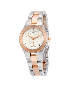 Womens-Linea-Chronograph-Stainless-Steel-and-Rose-Gold-Silver-Dial