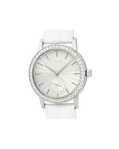 Women's Little Saxonia Alligator Leather Silver Dial Watch