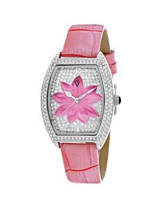Women's Lotus Leather Pink Dial Watch
