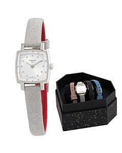 Women's Lovely Square Festive Kit Synthetic Silver Dial Watch