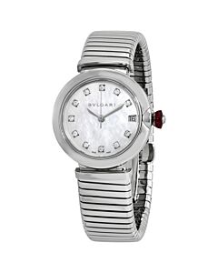 Women's Lucea Stainless Steel (Tubogas) Mother of Pearl Dial Watch