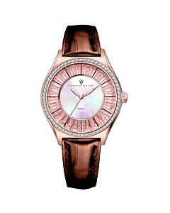 Women's Luna Leather Mother of Pearl Dial Watch