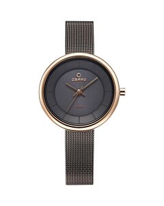 Women's Lys Stainless Steel Black Dial Watch