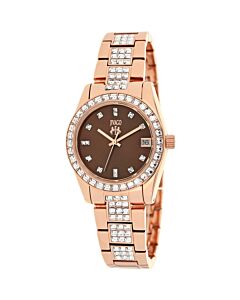 Women's Magnifique Stainless Steel set with Crystals Brown Dial Watch
