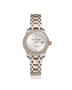 Women's Manero AutoDate Stainless Steel/18k Rose Gold Silver Dial Watch