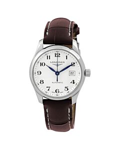Women's Master Collection Leather Two-tone Dial Watch