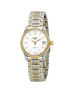 Women's Master Stainless Steel with 18kt Yellow Gold links White Dial
