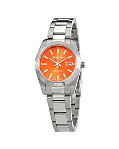 Women's Mathy I LE Stainless Steel Orange Dial Watch