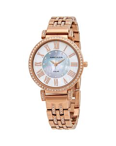 Women's Metal/Crystals Mother of Pearl Dial Watch