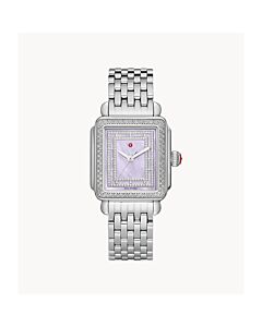 Women's Deco Madison Stainless Steel Purple Dial Watch