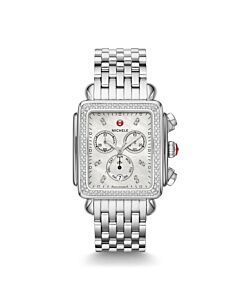 Women's Deco XL Chronograph Stainless Steel Mother of Pearl Dial Watch