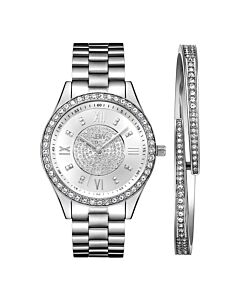 Women's Mondrian Jewelry Set Stainless Steel Silver-tone Dial Watch