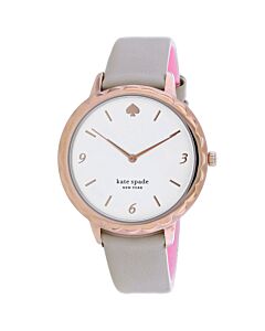 Women's Morningside Leather White Dial Watch