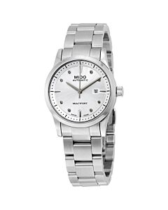 Womens-Multifort-Stainless-Steel-Silver-Dial-Watch