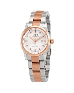 Womens-Multifort-Stainless-Steel-White-Dial-Watch