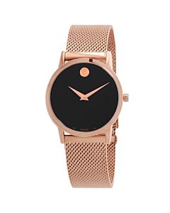 Women's Museum Classic Stainless Steel Mesh Black Dial Watch