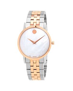 Women's Museum Classic Stainless Steel White Mother of Pearl Dial Watch