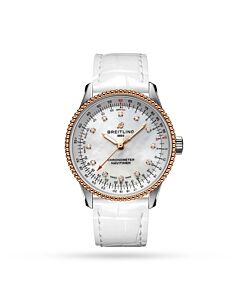 Women's Navitimer Leather Mother of Pearl Dial Watch
