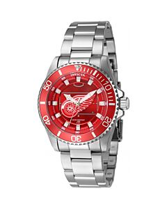 Women's NHL Stainless Steel Red and White Dial Watch