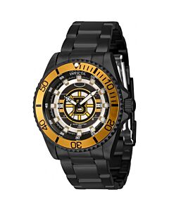 Women's NHL Stainless Steel Yellow and White and Black Dial Watch