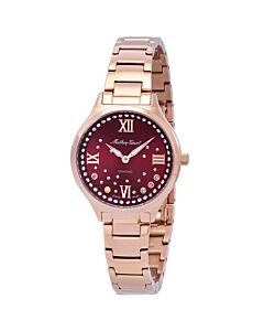 Women's Nicole Stainless Steel Ruby Red Dial Watch