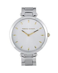 Women's Nina Stainless Steel 1 White Sunburst Dial Watch