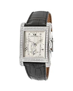 Women's No. 7 Chronograph Leather Silver Dial Watch