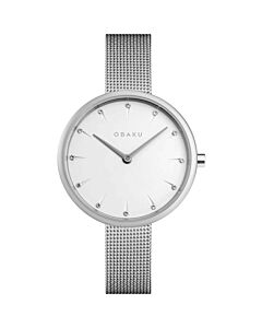 Women's Notat Stainless Steel White Dial Watch
