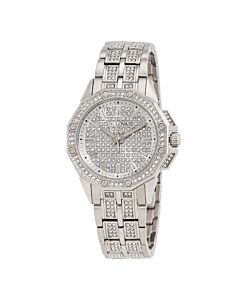 Women's Octava Stainless Steel Set with Crystals Silver Dial Watch