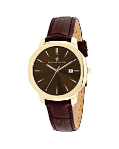 Women's Octave Slim Leather Brown Dial Watch