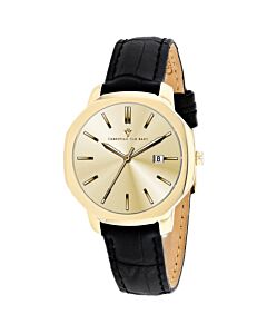 Women's Octave Slim Leather Gold-tone Dial Watch