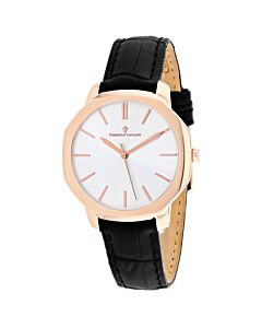 Women's Octave Slim Leather Silver-tone Dial Watch