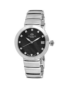 Women's ON5559SS Stainless Steel Black Dial Watch