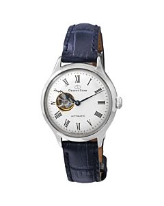 Women's Orient Star Leather White Dial Watch
