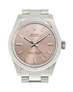 Women's Oyster Perpetual Stainless Steel Pink Dial Watch