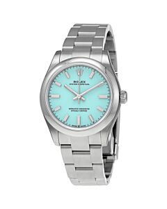 Women's Oyster Perpetual Stainless Steel Turquoise Blue Dial Watch