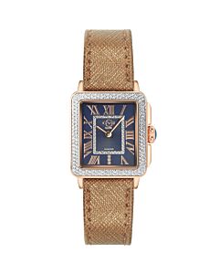Women's Padova Leather Blue (Diamond-set) Dial Watch