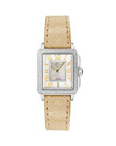 Women's Padova (Saffiano) Leather White (Diamondl-set) Dial Watch