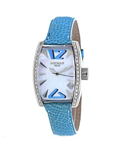 Women's Panorama Leather White Dial Watch